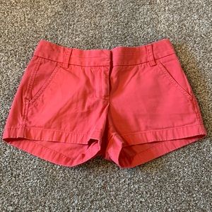 00 J. Crew 3” Chino Pink Shorts